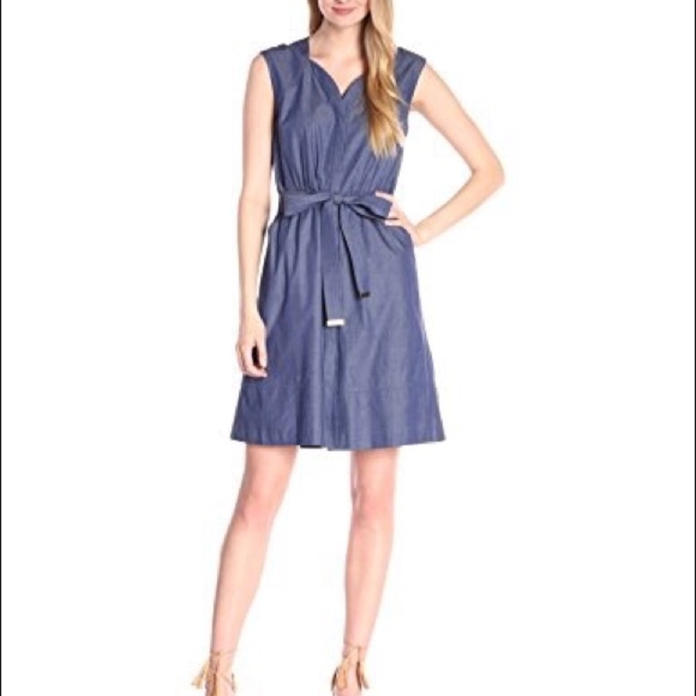 Ellen Tracy NWT denim shirt dress with belt